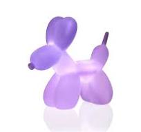 Ballon-Hundelampe Lila – LED – USB wiederaufladbar