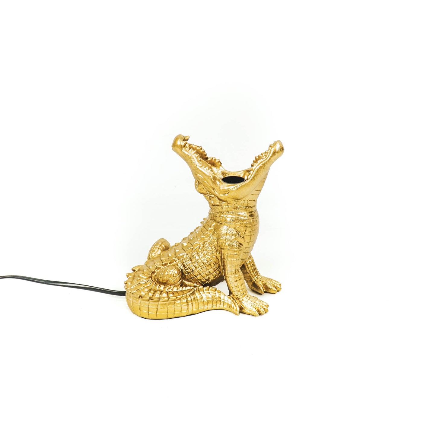 Golden Table Lamp Crocodile