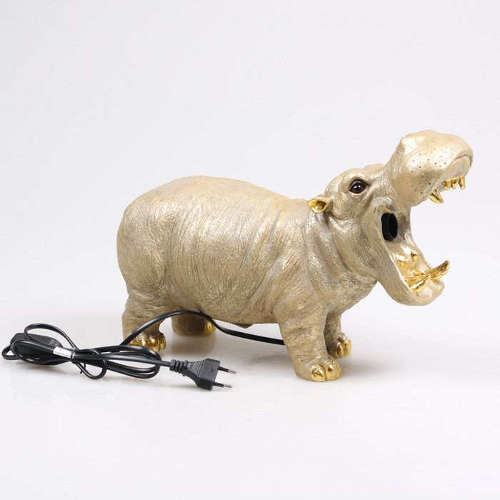 Nilpferdlampe Gold – Verspielter Hingucker