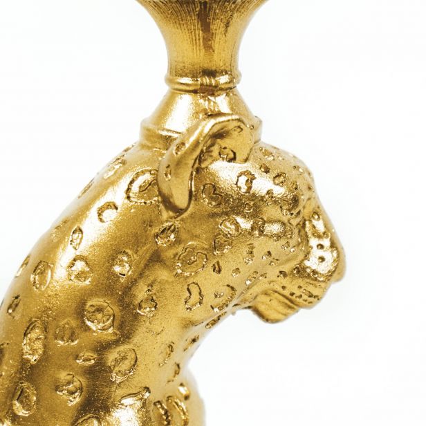 Leoparden-Kerzenhalter – Erhältlich in Gold und Schwarz