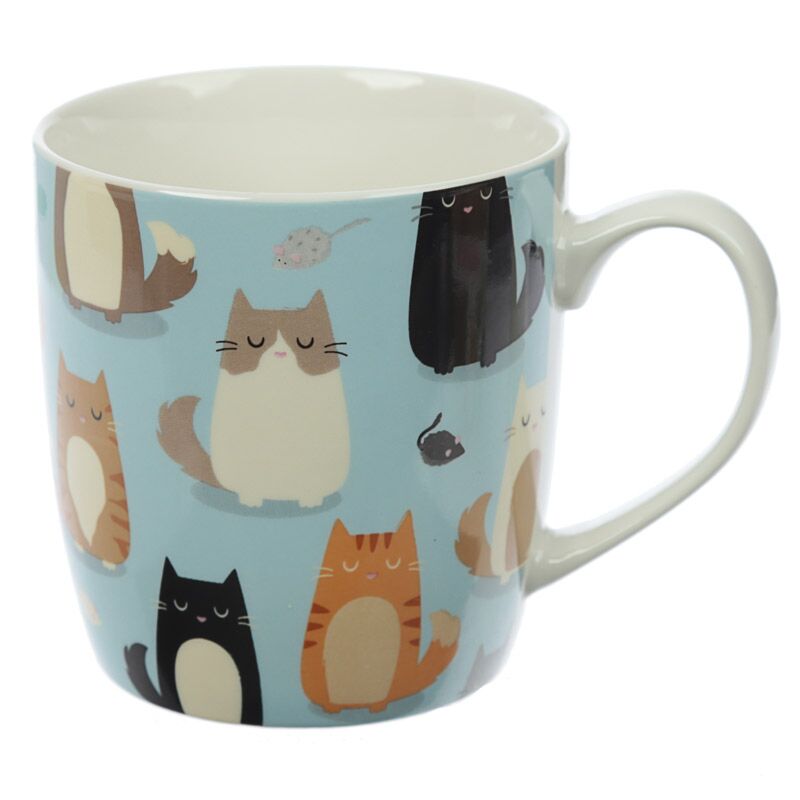 Feline Vibes Katzentasse – Porzellan mit Katzendruck