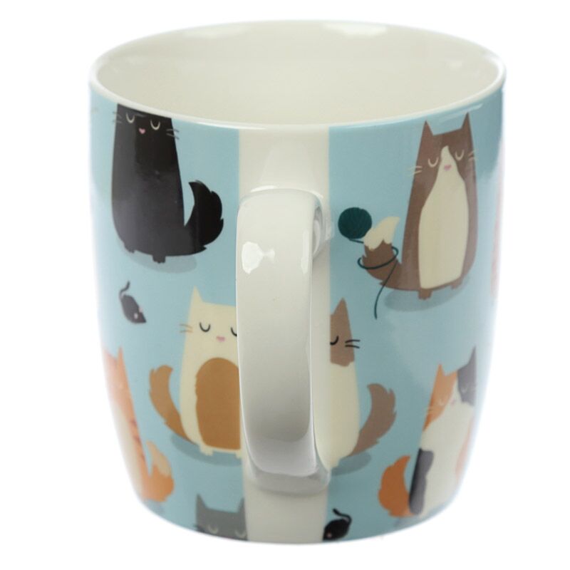 Feline Vibes Katzentasse – Porzellan mit Katzendruck