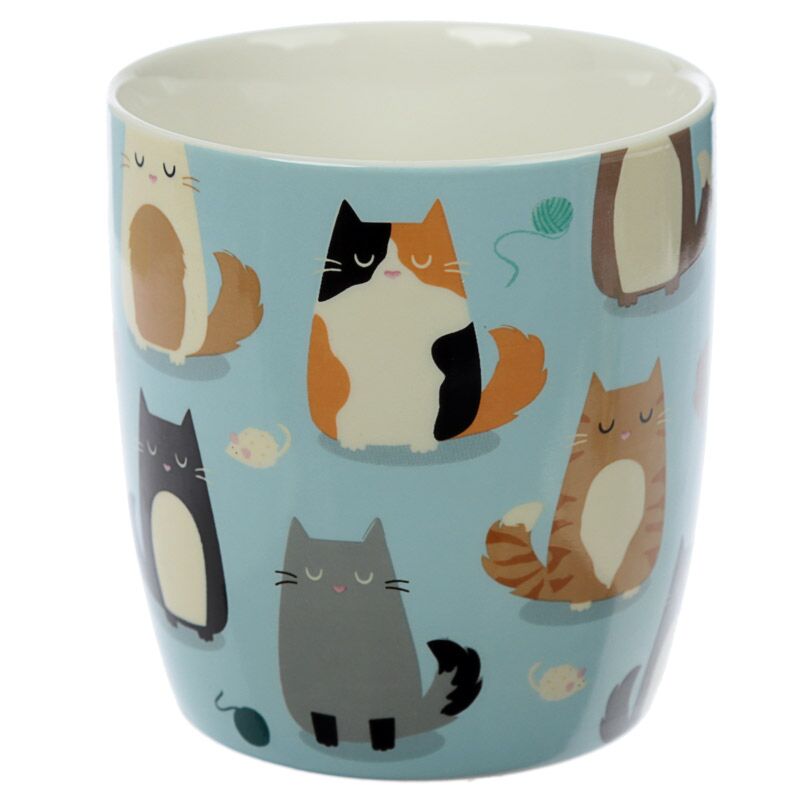 Feline Vibes Katzentasse – Porzellan mit Katzendruck