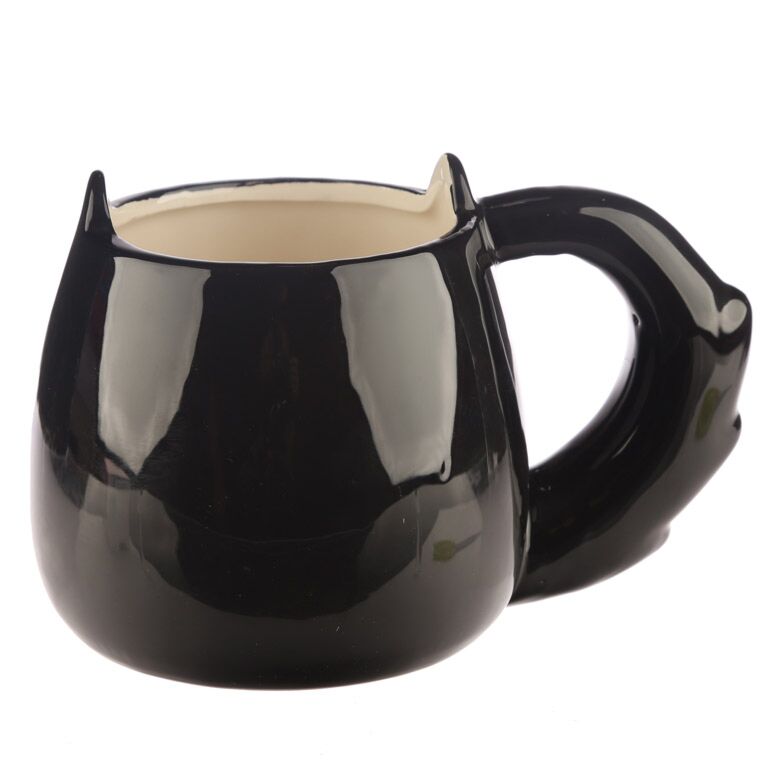 Cat Mug Black Heart – 400 ml Gift Mug