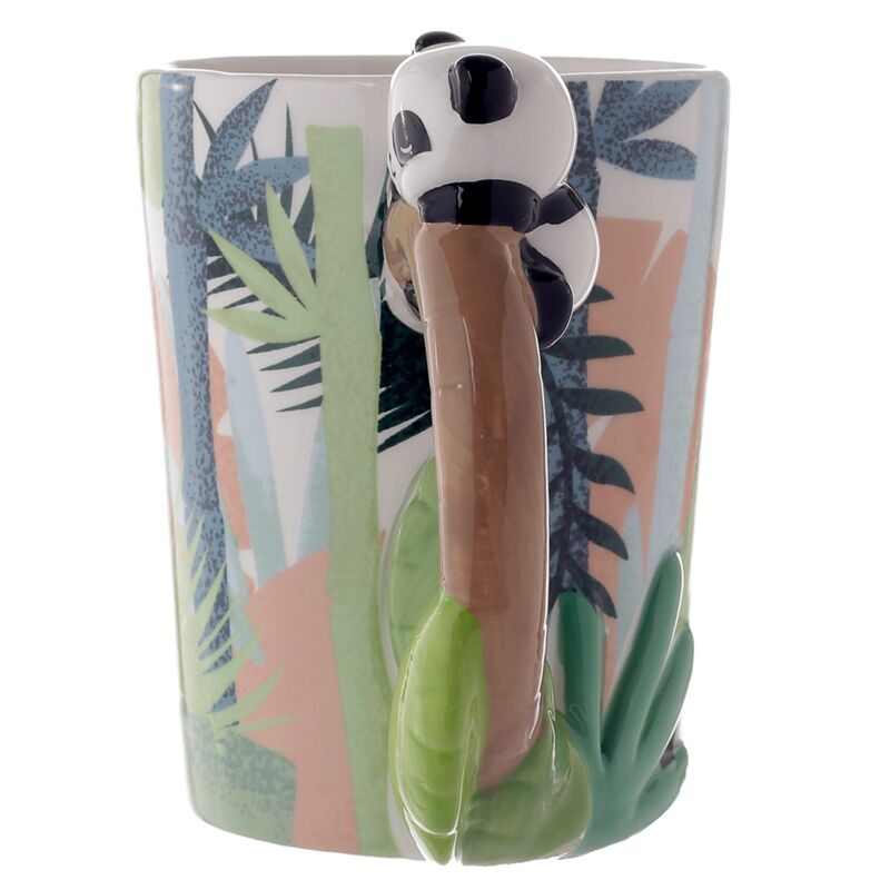 Panda Mok met Jungleprint – 3D Handvat (400 ml)