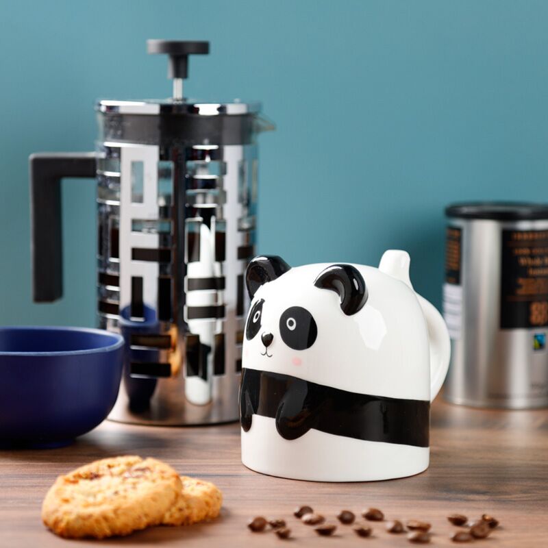 Upside down panda mok als schattige mok en decoratie