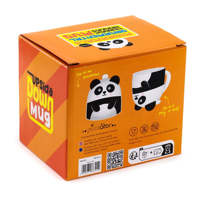Panda Mok "Upside Down" – 2-in-1 Ornament (500 ml)