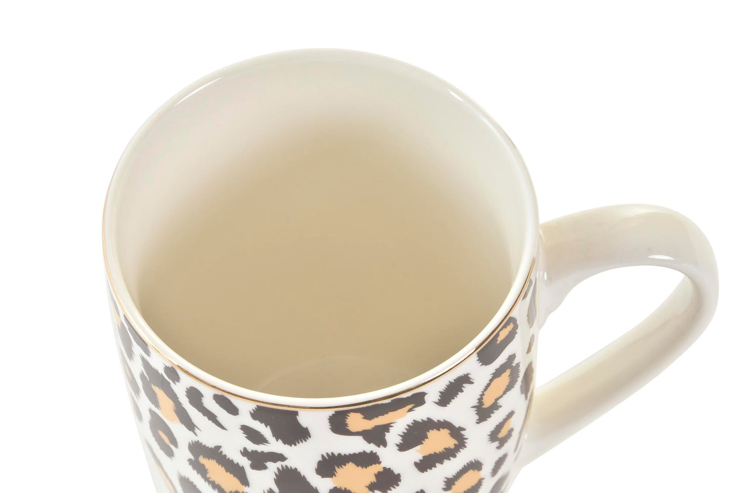 Tasse mit Leopardenmuster – Porzellan 380 ml in zwei Farben