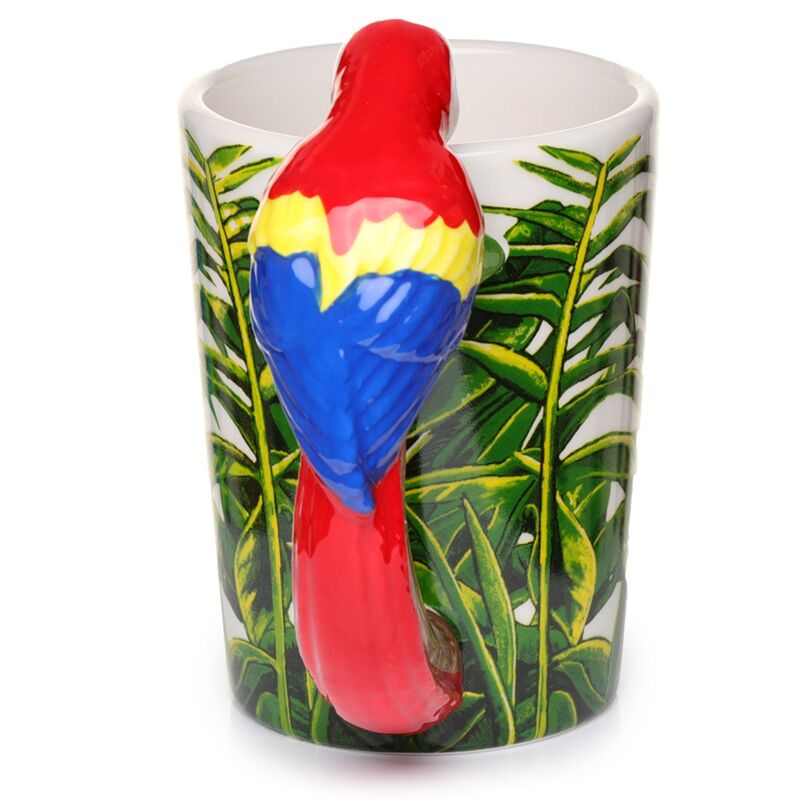 Papegaai Mok met Jungleprint – 3D Handvat 400ml
