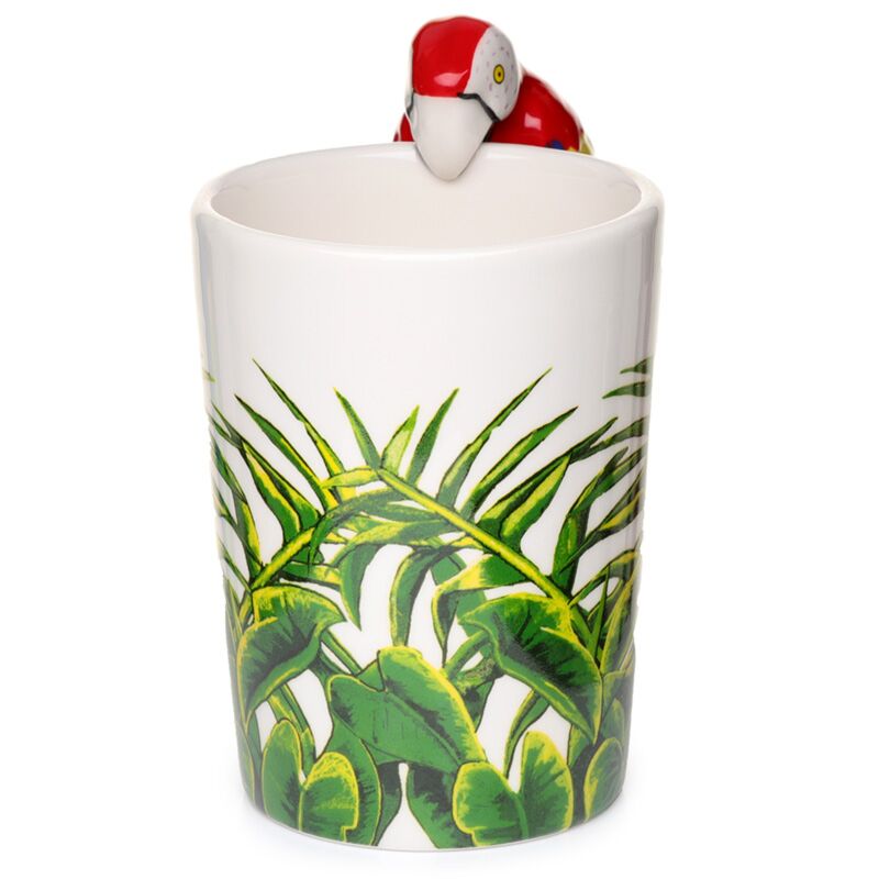 Papegaai Mok met Jungleprint – 3D Handvat 400ml