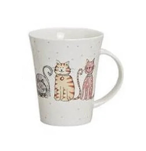Tasse mit Katzen in einer Reihe – Porzellan 300 ml | Gebr. Wurm