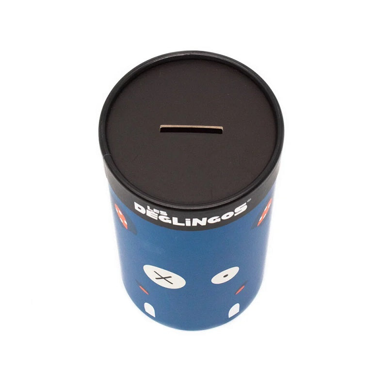 Süßes Nilpferd-Kuscheltier in Geschenkbox – Les Deglingos – Blau – 33 cm