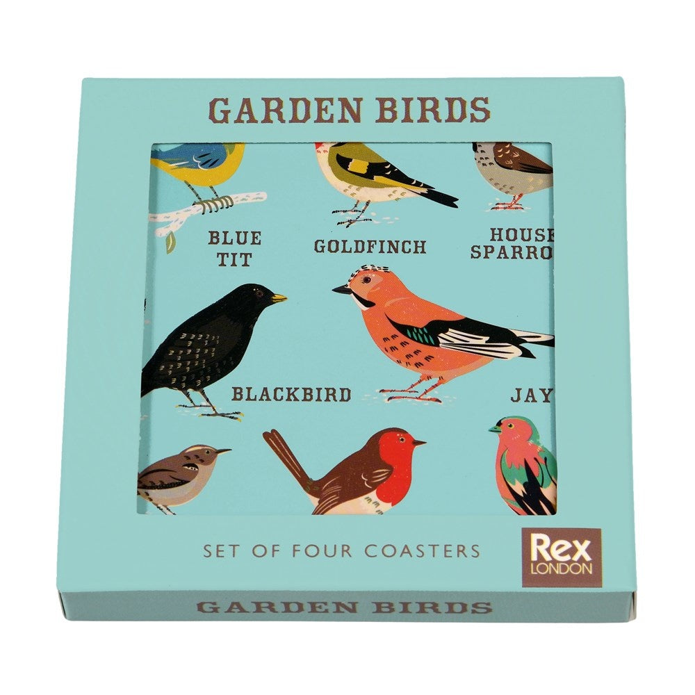 Onderzetters Garden Birds – Set van 4 met Tuinvogels