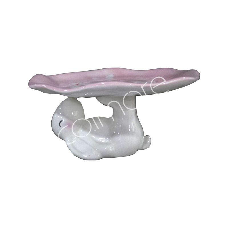 Easter bowl pink with rabbit