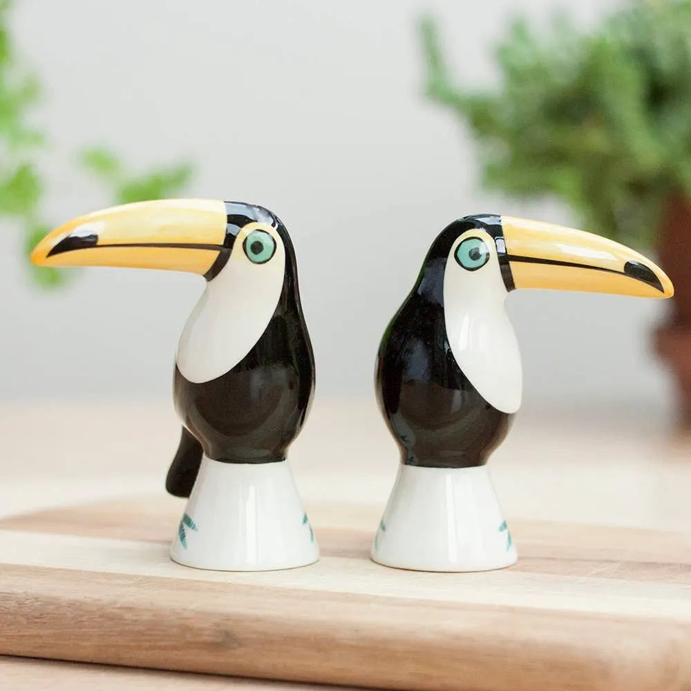 Toekan Peper- en Zoutstel – Keramiek – 9 cm