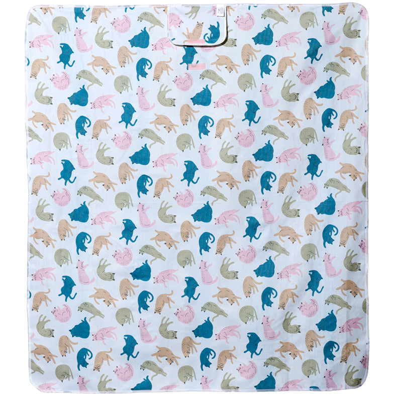 Picknickdeken "Cat's Life" – Kattenprint 158×140 cm