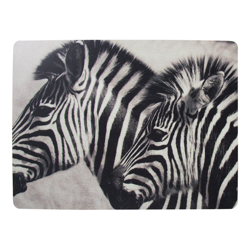 placemats met zebra’s set van 4 zwart wit