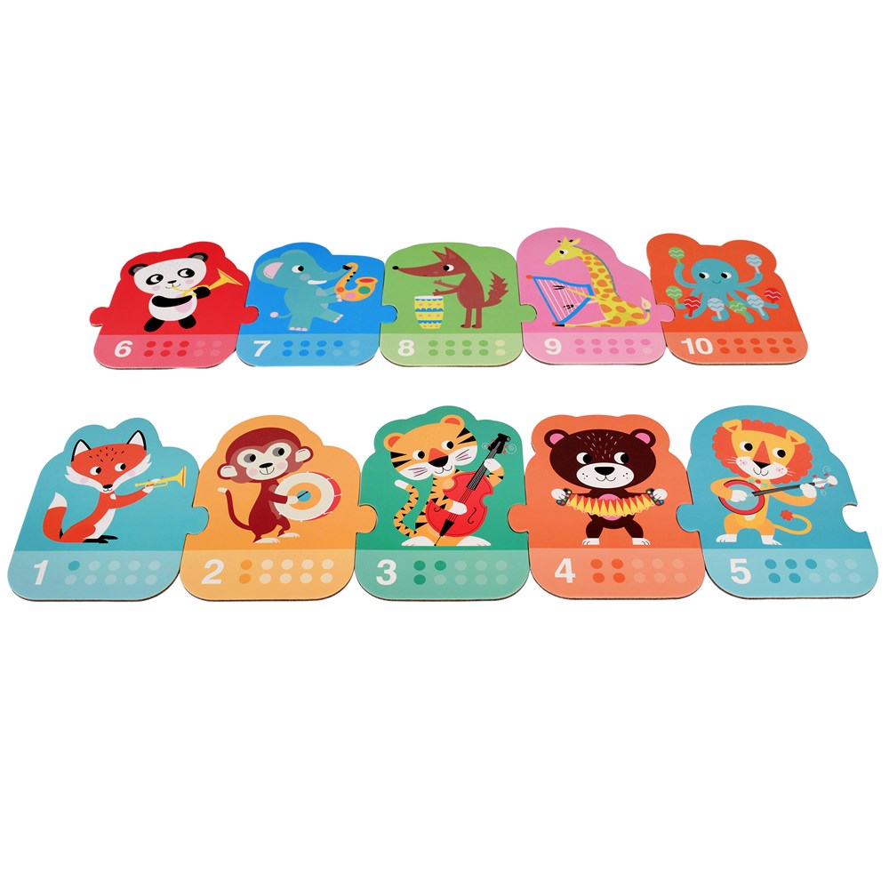 Dierenpuzzel Animal Band met 10 stukjes – educatief kinderspel