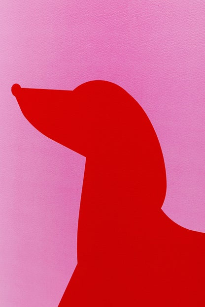 Dachshund Painting Set of 2 – Pink & Red