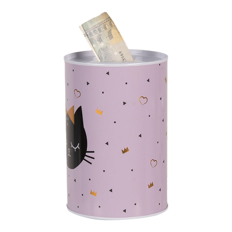 Spaarpot Kat Roze – Ø 10 × 15 cm