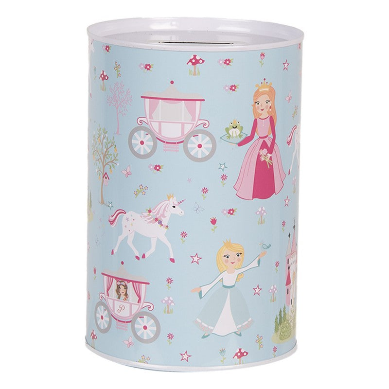 Prinzessin & Einhorn Spardose – Blaue Dose