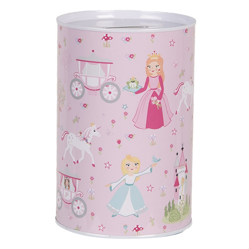 Spaarpot Prinses & Eenhoorn – Roze Blik