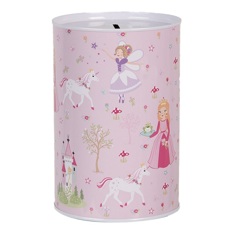 Spaarpot Prinses & Eenhoorn – Roze Blik