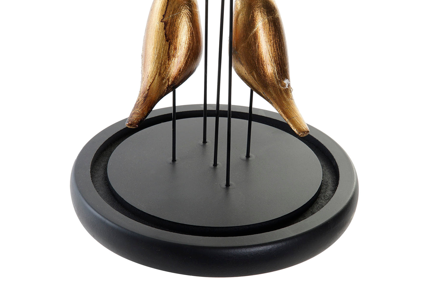 Glazen Stolp met Gouden Vogels – 32 cm Hoog