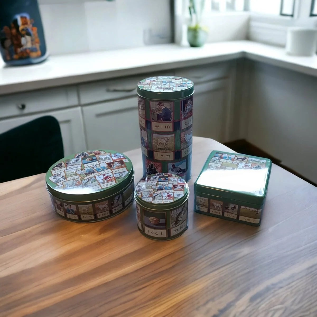 Nostalgisch Theeblik Aap Noot Mies – Retro Beeldblik