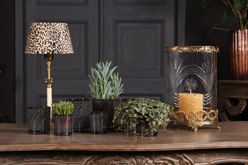 Zebra Print Tea Light Holders – Set of 3 & Large