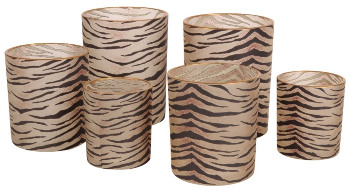 Tiger Touch Teelichthalter – Tigerdruck in 3 Größen