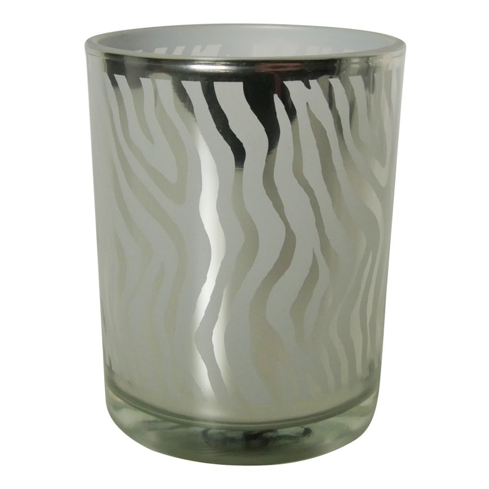 Zebra Glass Tea Light Holder - 2 sizes