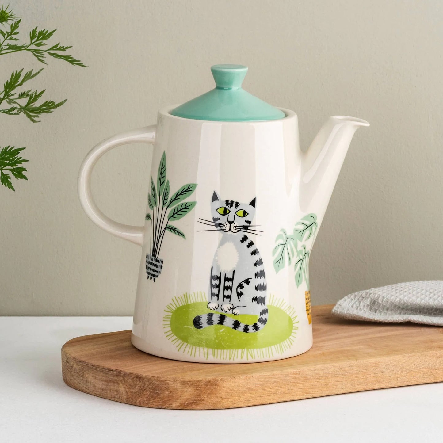 Cat Teapot – Retro Design by Hannah Turner (1.2L)