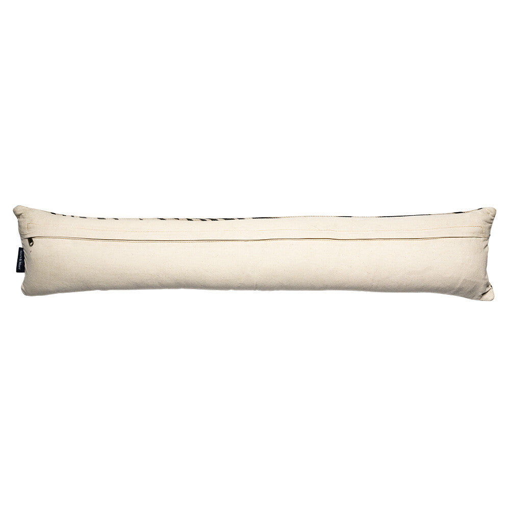 Zebra Zugluftkissen 90 cm – Luxus-Zugluftrolle aus Rindsleder