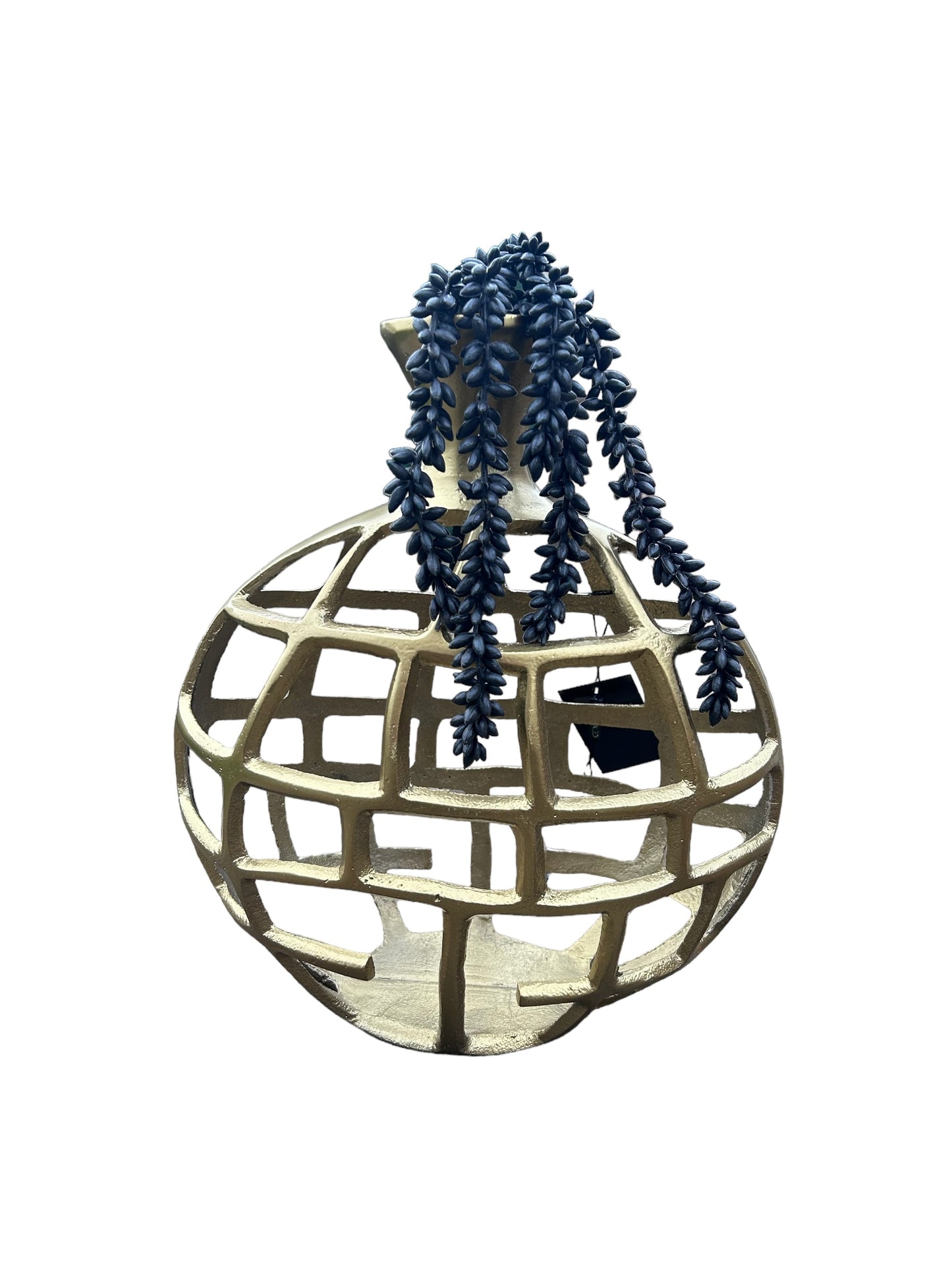 Goldene Vase Jalidaar – Aluminium Ø 25 cm