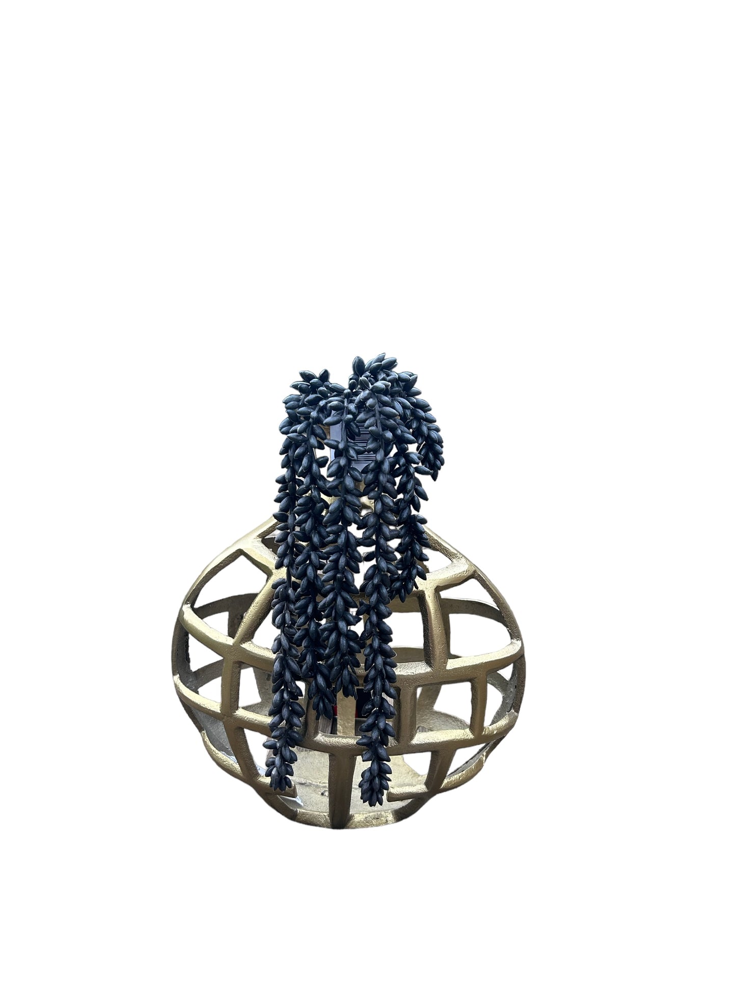 Goldene Vase Jalidaar – Aluminium Ø 25 cm