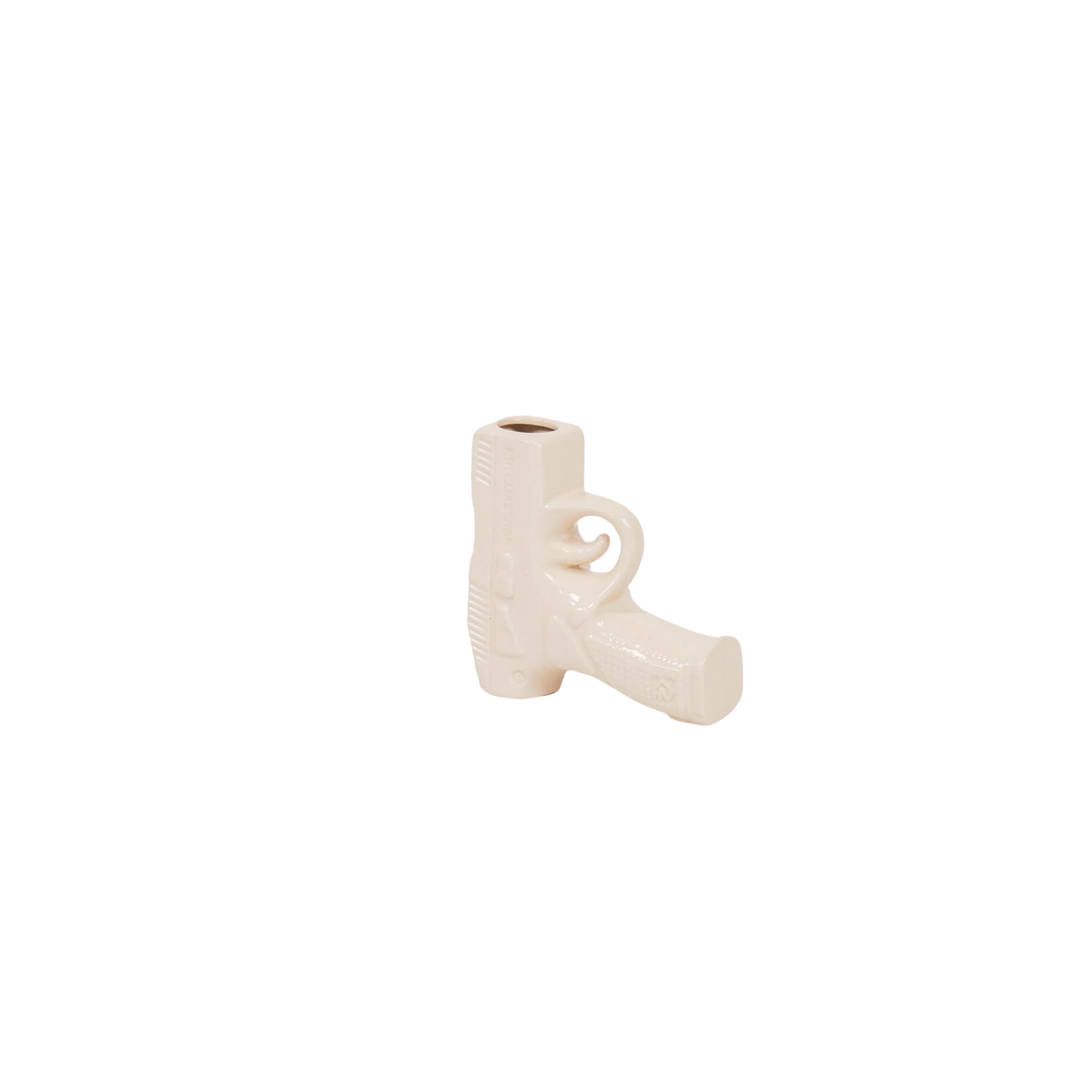 Pistool Vaas – Crèmewit – 12×5×12 cm