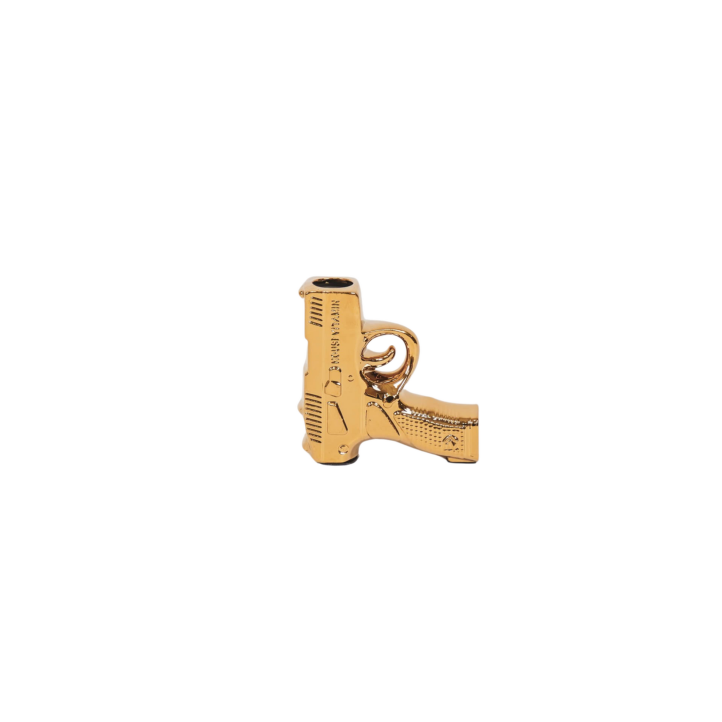 Pistolenvase – Gold – 12×5×12 cm