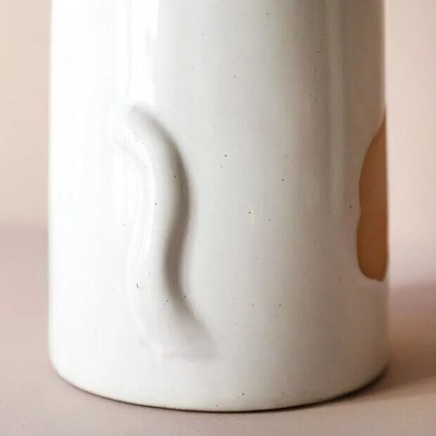 Kattenvaas Feline – Beige & Bruin Keramiek