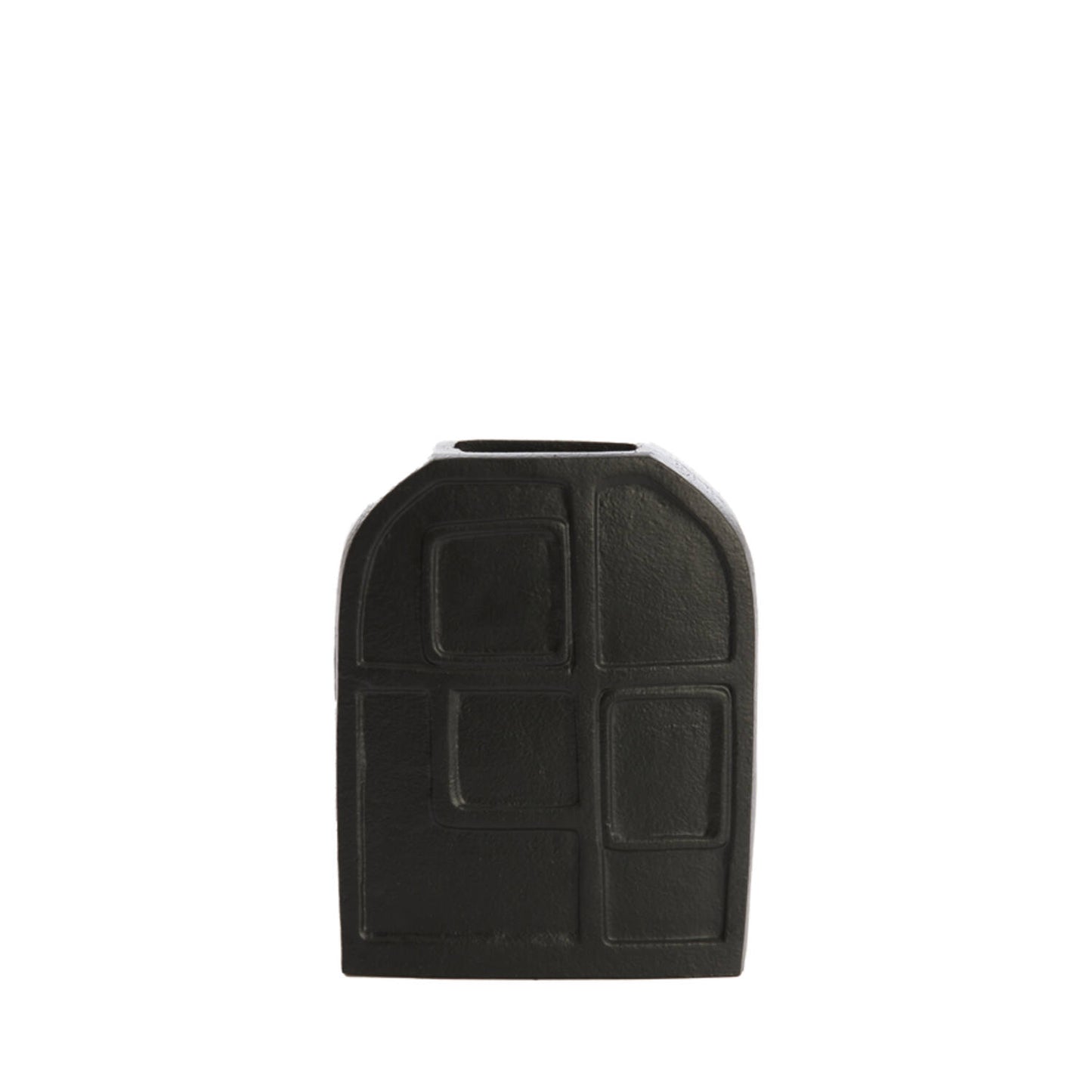 Matte schwarze Vase – Kompaktes modernes Design von Light & Living (22,5 cm)