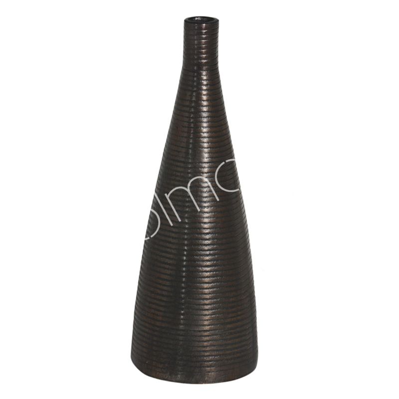 Koperbruine vloervaas van aluminium – modern Colmore design 44 cm