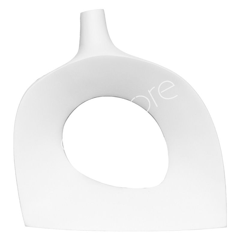 Wunderschöne weiße Vase – Zeitlose Steingutvase (2 Größen)