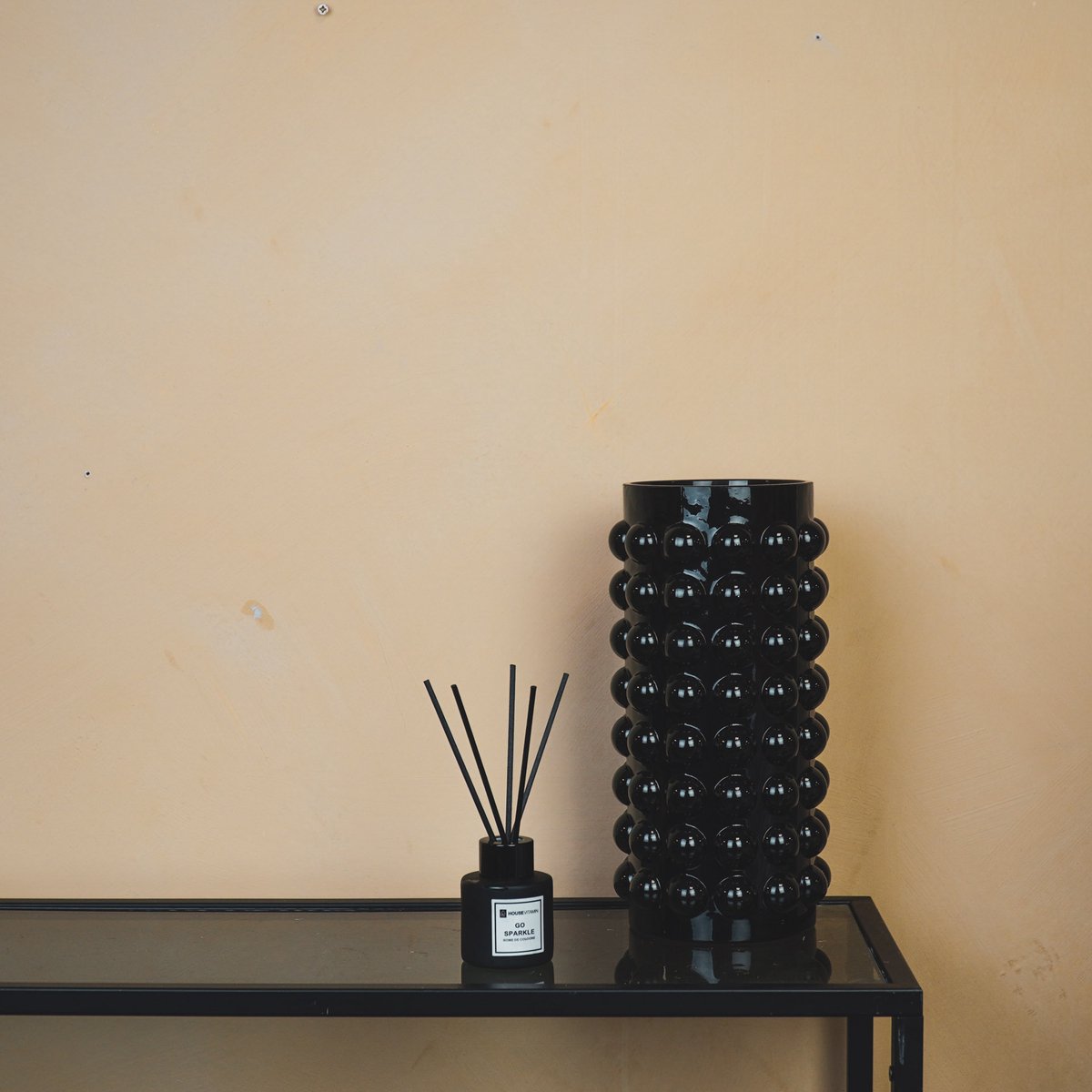 Schwarze Glasvase – Modernes und schickes Design