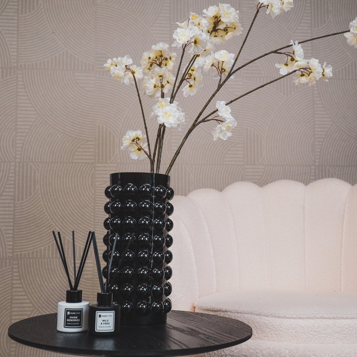 Schwarze Glasvase – Modernes und schickes Design