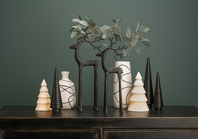 Schwarz-weiße Keramikvase – Modernes Design