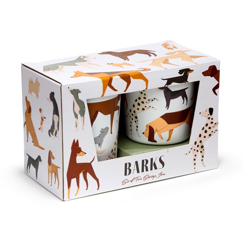 Vorratsdosen-Set „Hund“ – RPET mit Bambus