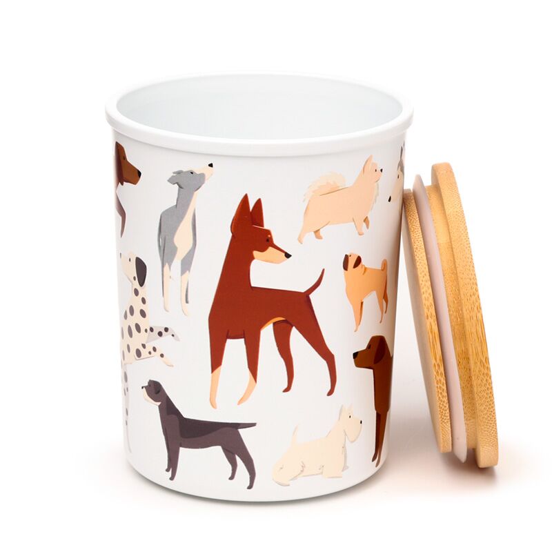 Vorratsdosen-Set „Hund“ – RPET mit Bambus