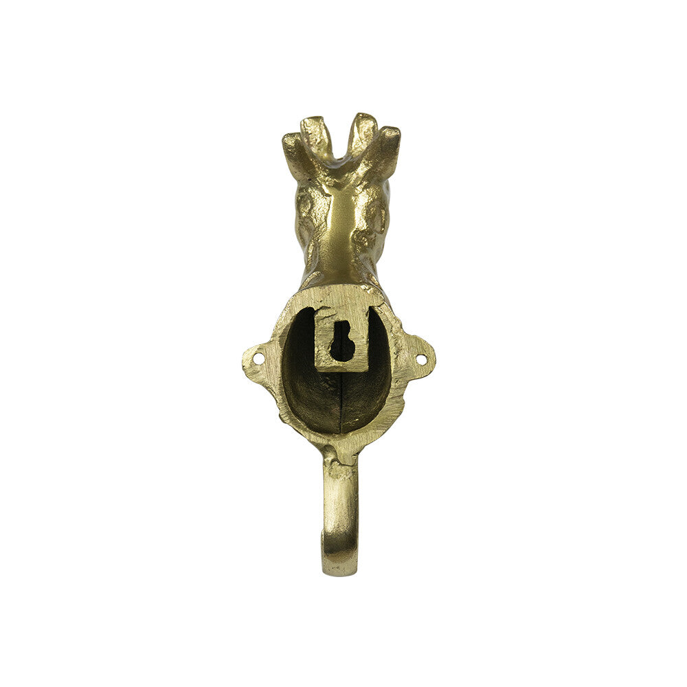 Goldener Giraffenkopf-Wandhaken – Aluminium-Tierhaken