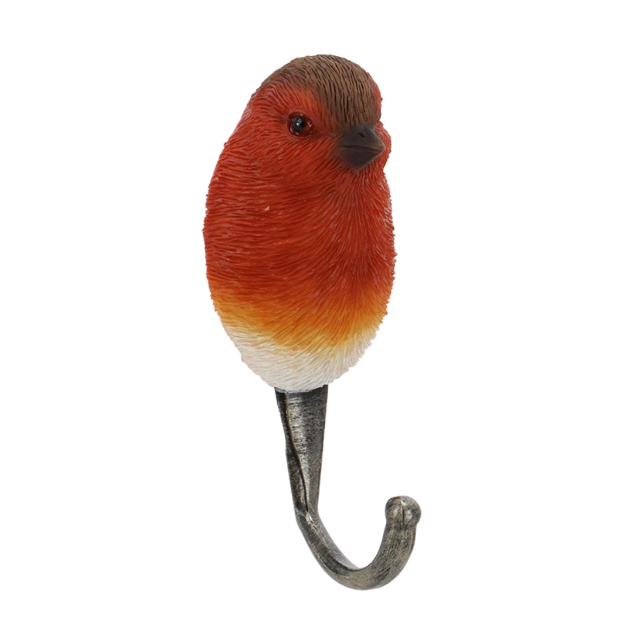 Wandhaak roodborstje – vogel muurhaak decoratie – 11,1 cm