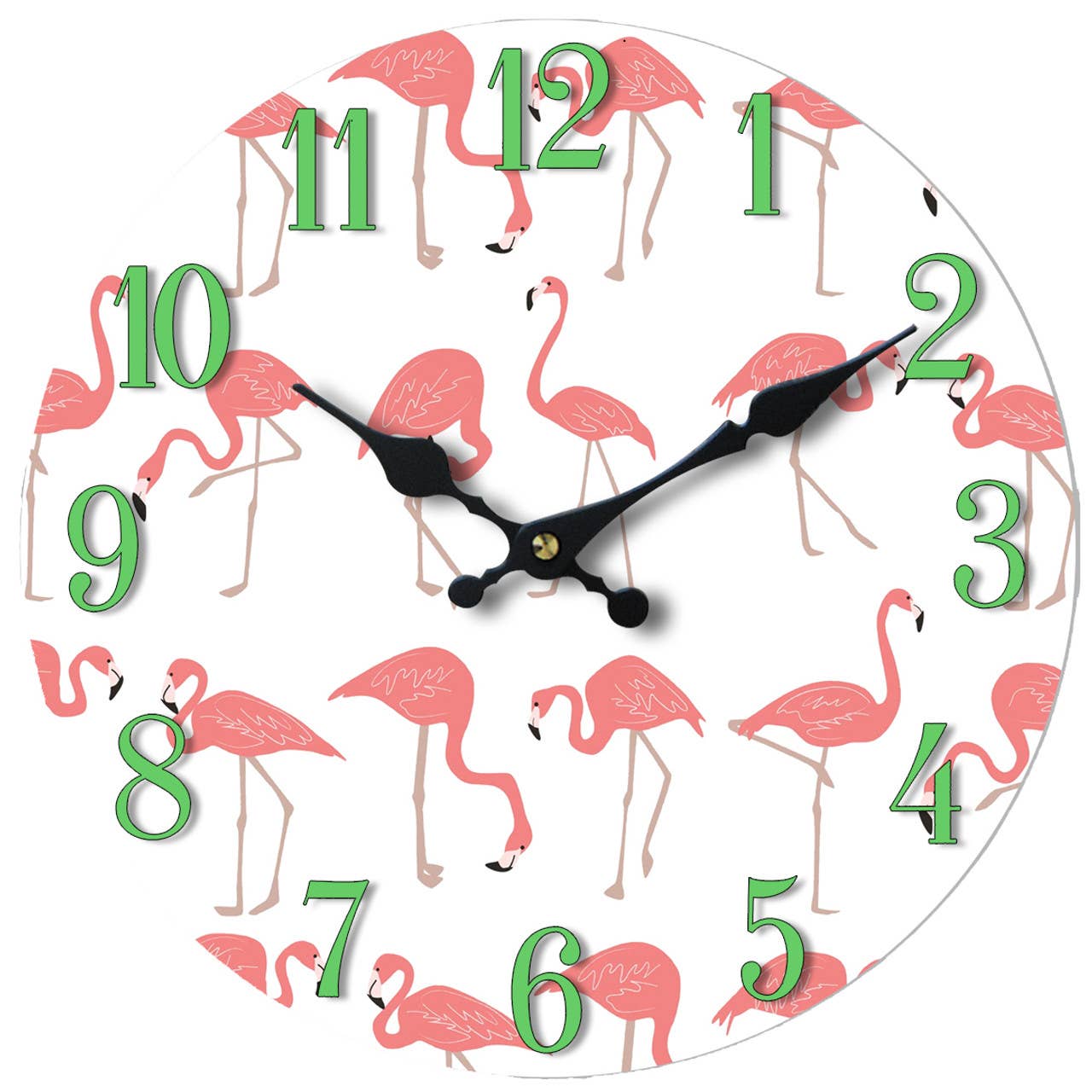 flamingo klok, flamingo wandklok, roze klok, klok tropisch design, flamingo decoratie, wandklok Krokomingo